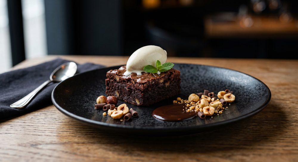 Chocolate Brownie with Ice Cream