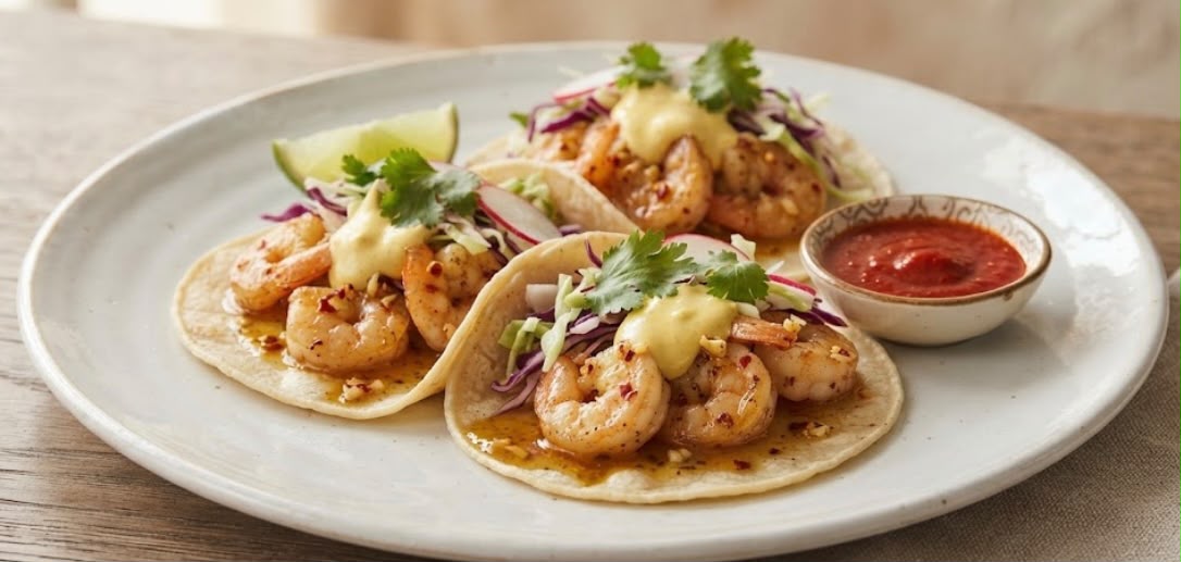 Garlic Shrimp Tacos
