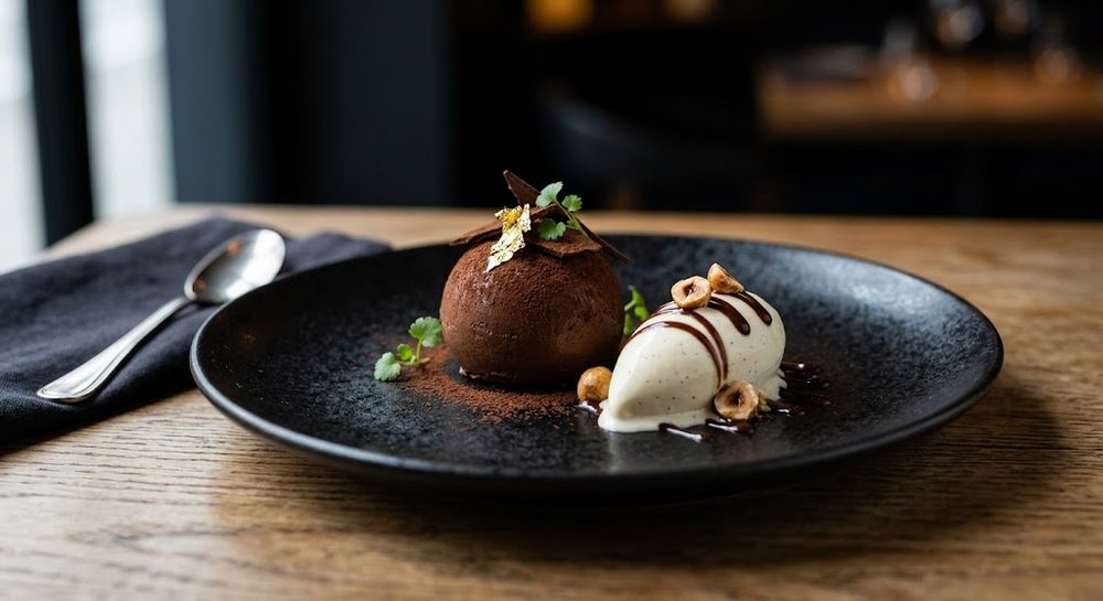 Chocolate Mousse with Ice Cream
